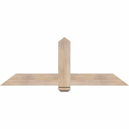 Ekena Millwork Eugene Smooth Timber Gable Bracket, Douglas Fir, 60"W x 22"H x 3 1/2"D x 5 1/2"F, 9/12 Pitch GBW060X22X0406EUG00SDF
